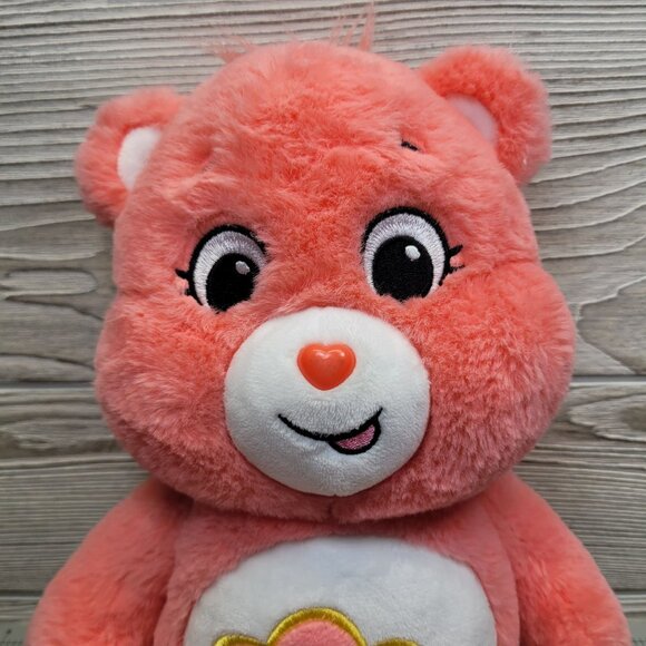 Care Bears Love A Lot Bear Basic Fun Stuffed Plush‎ Toy Pink Hearts 14" 2020 - Picture 2 of 10